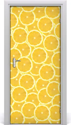 Produktbild von Tulup Türaufkleber 95x205 cm Dekorative Aufkleber Selbstklebend Wasserdichte Tapete Abnehmbar Schlafzimmer Wohnzimmer Wohnkultur - Zitrone