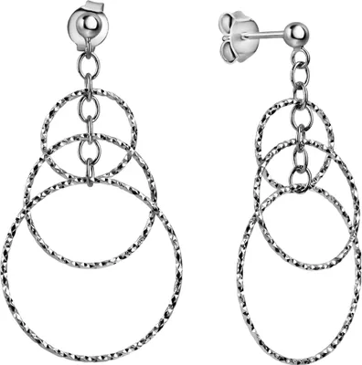 Produktbild von Celesta Silber Ohrringe Silber 925 rhodiniert 925/- Sterling Silber 4,0cm weiß ohne 352220054R