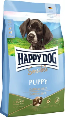 Image de Happy Dog Croquettes Sensibles Puppy agneau & riz 1kg