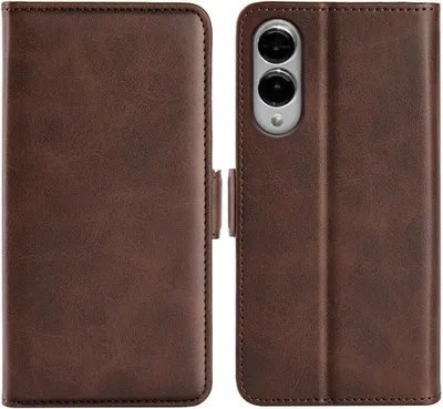 Produktbild von Mobigear Slim Magnet  Samsung Galaxy S25 Edge Hülle Klapphülle Geldbörse - Braun