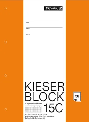 Zdjęcie produktu dla 10X BRUNNEN 1042925 Block A4 Kieserblock kariert 50Bl