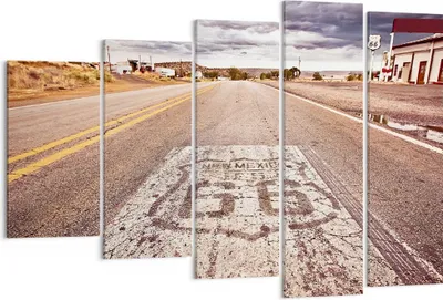 Produktbild von Bild auf Leinwand - Leinwandbild - USA Route 66 Reise - 150x100cm - Wand Bild - Wanddeko - Leinwanddruck - Bilder - Kunstdruck - Wanddekoration - Leinwand bilder - Wandkunst - EG150x100-2712