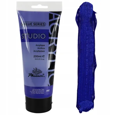 Zdjęcie produktu dla Farba akrylowa Phoenix 200ml - 442 Blue Deep - niebieska