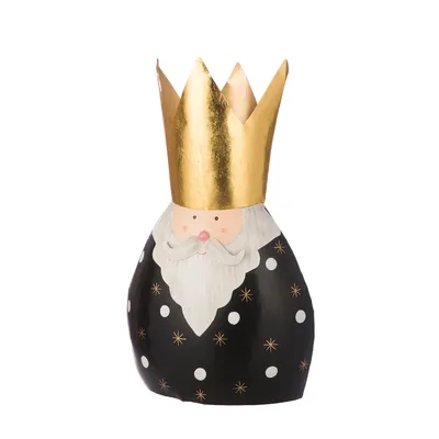 Immagine prodotto di Gilde Figur, König, "Santa", gepunktet, Eisen, goldfarben, schwarz, VE 1, L. 23,5 cm, B. 41,5 cm, H. 66 cm 55896