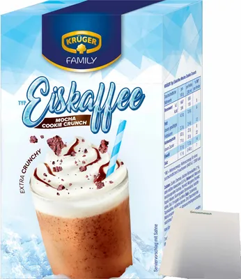 Produktbild von Krüger Eiskaffee Mocha Crunch (150g Packung) + usy Block