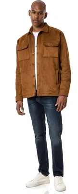 Produktbild von Red Bridge Herren Hemd Wildlederlook mit Taschen Taba S