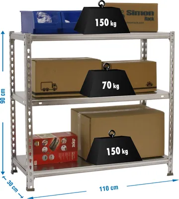 Produktbild von ECOCLICK SUPERPLUS 3/300 verzinktes Metallregal