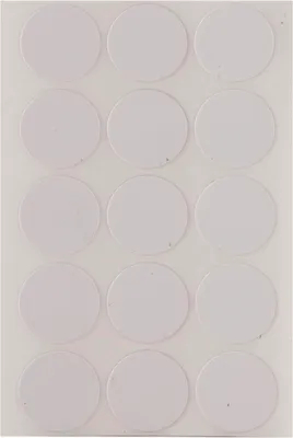 Produktbild von Abdeckkappe selbstklebend, ø20mm, 15 Stück, Kunststoff weiss
