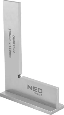 Produktbild von NEO TOOLS Winkeleisen mit Sockel DIN875/2, 250x160mm, Winkelbestimmung, gehärteter Kohlenstoffstahl