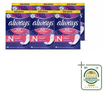 Produktbild von 6 x Always Discreet Fresh Inlegkruisjes Normal - Vorratspackung - 6 Stücke