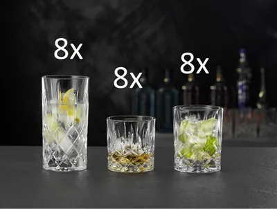 Obrázok produktu pre Sada pohárov Nachtmann Noblesse 24 ks, sada pohárov na long drink, whisky
