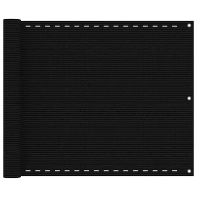 Produktbild von Balkon-Sichtschutz Schwarz 75x300 cm HDPE