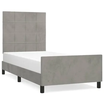 Obrázek produktu pro vidaXL Rám postele bez matrace světle šedý 90x190 cm sametový