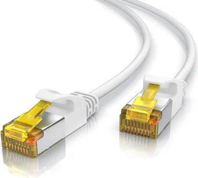 Produktbild von Primewire Ultra Slim Patchkabel Cat 7 - LAN Ethernet Gigabit Kabel - 10000 Mbit - U/FTP PIMF Schirmung - Netzwerkkabel - 2m