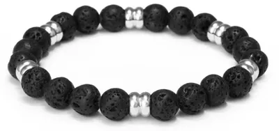 Produktbild von Perlenarmband aus Lavastein MINK147/20