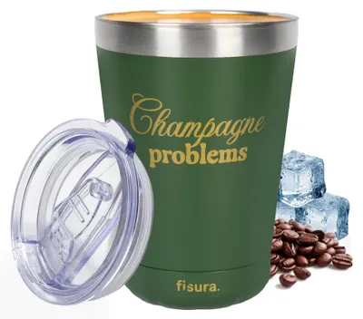 Thermobecher 310 ml, doppelwandig, Edelstahl, grün, für Kaffee & Tee