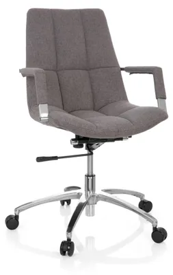 Produktbild von hjh OFFICE Home Office Bürostuhl SARANTO Schreibtischstuhl mit Armlehnen Stoff Drehstuhl