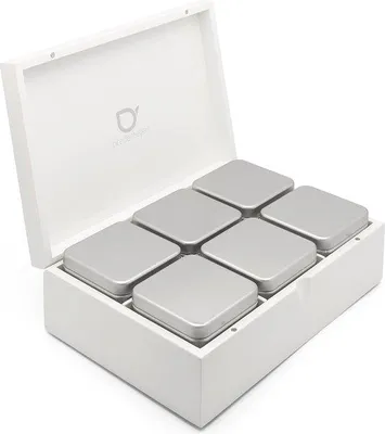 Produktbild von Famanu Teebox mit 6 Dosen für lose Tees - 27 x 18,5 cm
