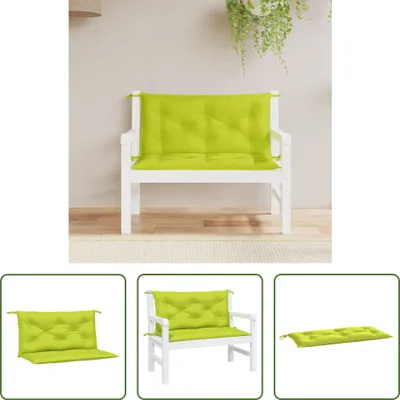 Produktbild von The Living Store Gartenbank-Auflagen 2 Stk. Hellgrün 100x50x7 cm Oxford-Gewebe