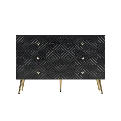Produktbild von Sideboard mit 6 Schubladen Kommode Schubladenschrank für Schlafzimmer Wohnzimmer 120x40x80cm