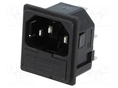 Image de 1 connecteur : prise mâle pour alimentation secteur, 10A, modèle PF0011/15/63