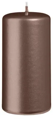 Produktbild von Stumpenkerzen Metallic Matt Mocca 100 x Ø 50 mm, 12 Stück