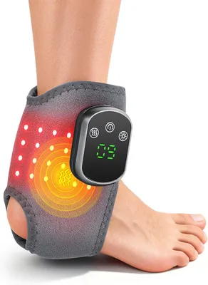Produktbild von Fußmassagegerät 3-in-1 mit Rotlicht, Wärme und Vibration, kabelloses Fußmassagegerät zur Förderung der Durchblutung und zur Linderung von Nervenschäden