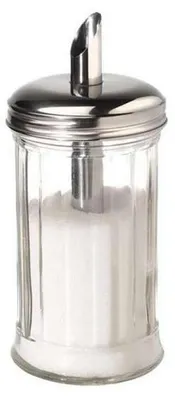 Zuckerdosierer aus Glas, 320 ml, Ø 7,5 cm, H: 17 cm