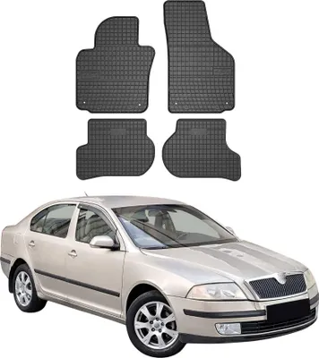 Image de Tapis de Sol pour Skoda Octavia II 2004-2013 OMAC Noir Caoutchouc