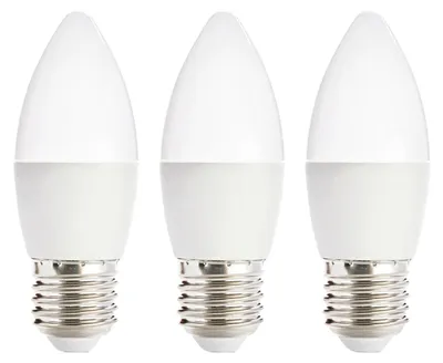 Productafbeelding van Kobi LED Kaarslamp C35 E27 Helder - 7W 600lm 3000K - Warmwit - Vervangt 53W - 3 stuks