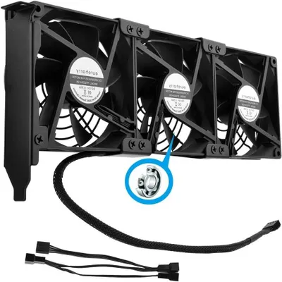 Productafbeelding van Grafische Kaart Ventilator - Component Koeler - Interne Componenten Koelen - 3x 92mm PWM Fans