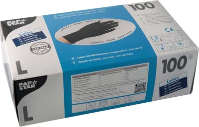 Produktbild von Papstar 10016, Schwarz, L, 100 Stück(e), 100 Stück(e), Latex, 5,8 g
