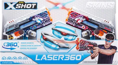 Produktbild von Zuru X-Shot Skins Laser 360 Blaster 2er Pack