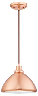 Image de Suspension en cuivre brossé Version avec 1 source lumineuse