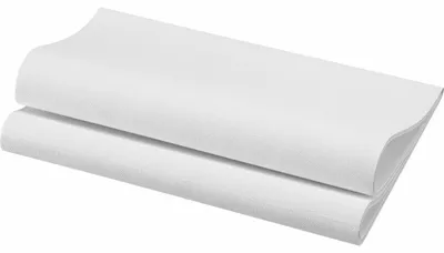 Produktbild von Duni 107395, Weiß, Zellulose, Einfarbig, 400 mm, 400 mm, 8 g