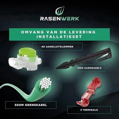 Zdjęcie produktu dla Zestaw do instalacji kabla ograniczającego dla robotów koszących - 500 metrów kabla - 1000 kołków - z zaciskami połączeniowymi