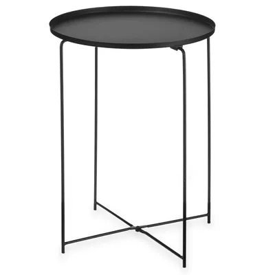 Produktbild von Giftdecor Beistelltisch/Kaffeetisch - schwarz - Metall - D35 cm x H50 cm