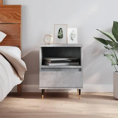 Obrázek produktu pro vidaXL Noční stolek Concrete Grey 40x35x50 cm Dřevěný materiál