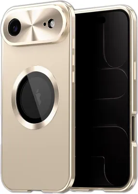 Produktbild von Für Apple iPhone 17 Air Magnetische Full Cover MagSafe Handyhülle Metallrahmen Gold