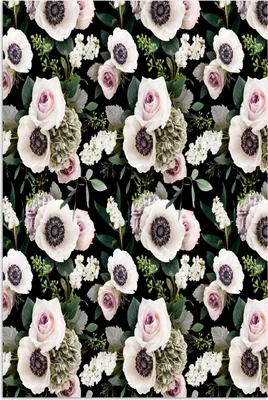 Produktbild von MuchoWow® Poster Blumen - Anemone - Rosen 80x120 cm - Papierdruck