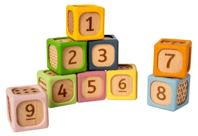 Image de Blocs de tri en bois souples Bigjigs - 9 pièces