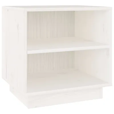 Obrázok produktu pre Nočný stolík biely 40x34x40 cm masívne borovicové drevo