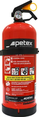 Produktbild von 2kg Feuerlöscher nach DIN EN3 Dauerdrucklöscher mit Manometer von PETEX