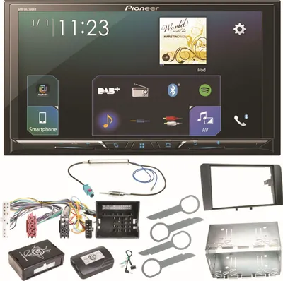 Produktbild von Pioneer SPH-DA230DAB Bluetooth Carplay Android Auto Einbauset für Audi A3 8P 8PA