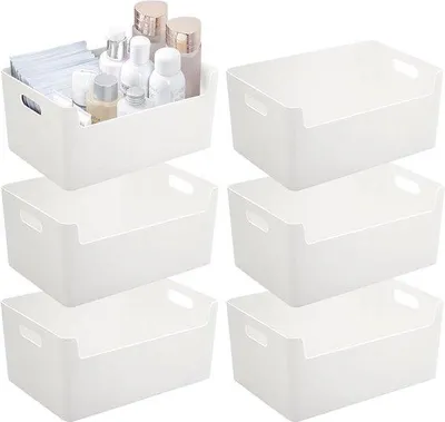 Immagine prodotto di Set di grandi contenitori bianchi - Organizer da bagno e da cucina