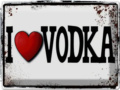 Produktbild von vianmo Blechschild 30x40 cm Alkohol i love Vodka