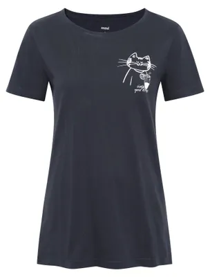Produktbild von mavi Kurzarm T-Shirt mit Motiv Print und Rundhalsausschnitt Größe: XS