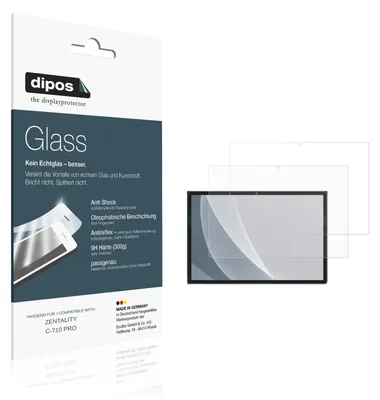 Image de 2x Protection ecrán pour ZENTALITY C-710 PRO mat Verre souple Film Protecteur 9H dipos