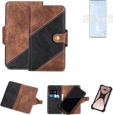 Produktbild von K-S-Trade Handyhülle Schutzhülle Bookstyle Case kompatibel mit Meizu 18 Pro Klapphülle Cover Hülle Schutztasche 1x