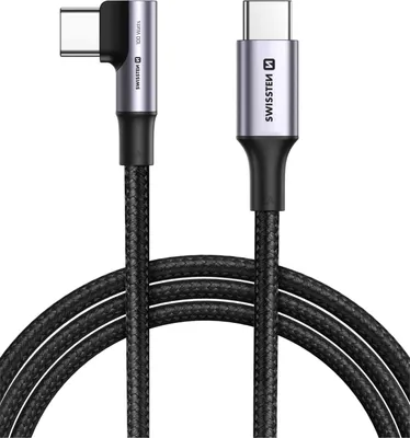 Image de Câble Swissten USB-C/USB-C 5A (100W) pour ordinateurs portables 2 m noir
